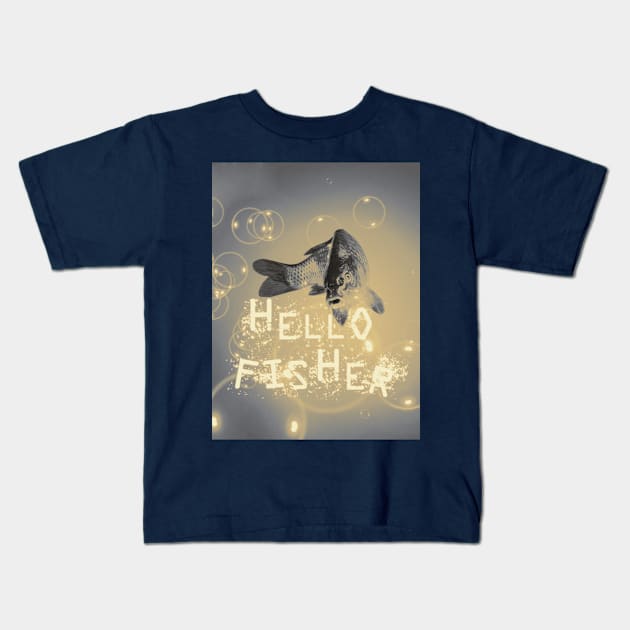 Hello fisher Kids T-Shirt by melcu